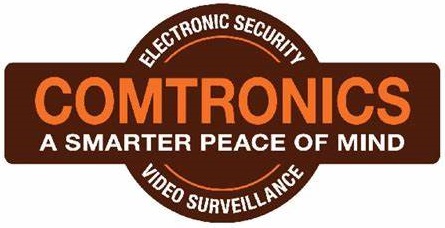 Comtronics a smarter peace of mind. Electronic Security and video surveillance Logo